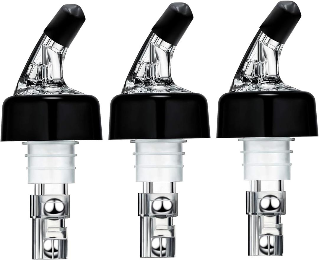 3 Pack Measured Liquor Pour Spout, Liquor Bottle Pourers, Measure Pour Spout for Liquor Bottles, Bottle Pourers for Alcohol, Shot Pourer Cocktail Liquor Dispenser Bar Bartending Tool -2oz/60ml