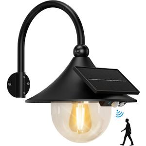 Solar Barn Light Outdoor with 3 Lighting Modes & Motion Sensing, Wall Mount Vintage Light, Waterproof Wall Light for Barn, Shed, Chicken coop, Porch, Patio