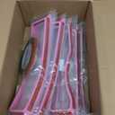 Front Grille Mesh Inserts & Headlight Cover for Jeep Wrangler JL JLU Sport & Sport S Only 2018-2023 Exterior Accessories Clip-in Grille Guard Cover Headlight Bezels Trim Ring (Pink 9PCS)