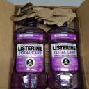 2 x Listerine Total Care Intense Anticavity Fluoride Mouthwash, 6 Benefits in 1 Oral Rinse Helps Kill 99% of Bad Breath Germs, Prevents Cavities, Provides 360 Clean*, ADA-Accepted, Intense Mint, 1 L (EXP 2028/01)
