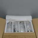 LMS 4-Light Brushed Nickel Island Chandelier Lights for Kitchen, Mid Century Pendant Light with Hammered Glass Shade, Farmhouse Dining Room Light Fixture, Kitchen Island, LMS-171BN-4