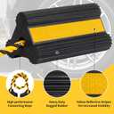 OULEME Heavy Duty Rubber Wheel Chocks, 1 Pair, Non-Slip Tire Stopper Blocks with Rope, for RV Camper Travel Trailers Motorhome Aircraft Car Truck
