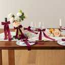 Pretty Jolly Burgundy Silk Satin Ribbon for Flower Bouquet 4 Rolls 1 1/2 Inch x 5Yd Handmade Frayed Fabric Ribbons for Gift Wrapping,Crafts,Baby Shower,Wedding Invitations,Hair Bows and Holiday Decor