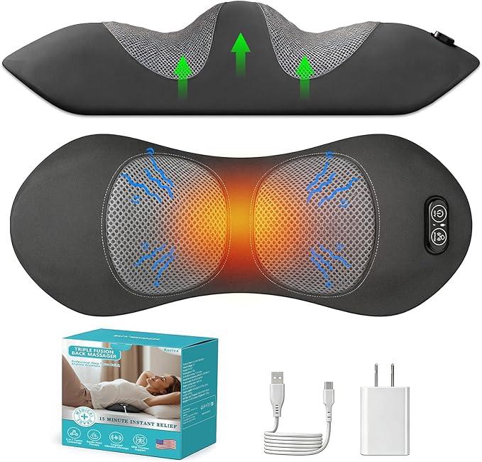 Koriva Triple Fusion Back Massager with Heat