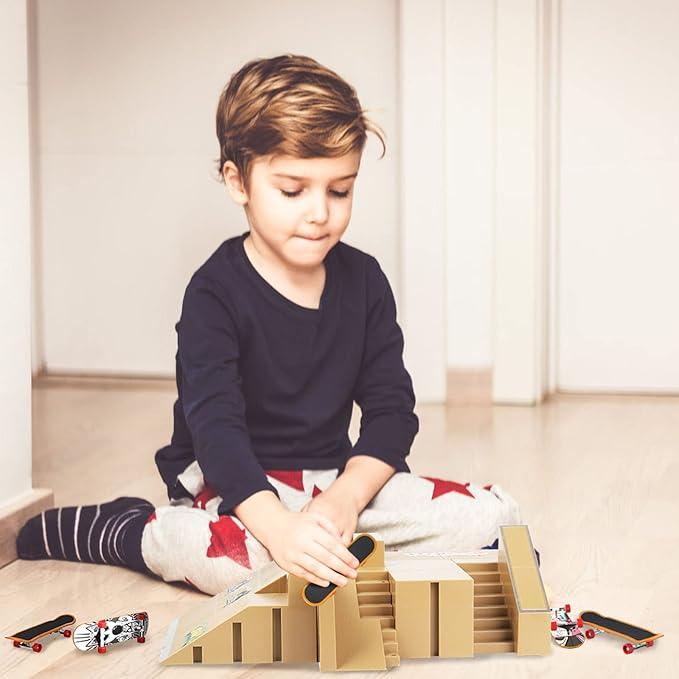 HOMETALL Finger Skateboards for Kids Set of 8Mini Skateboard Fingerboards 8 Pieces Finger Toys Pack, Gifts for Kids Children Finger Skater