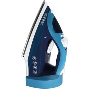 BLACK+DECKER Steam Iron for Clothes with Retractable Cord, Vertical Steaming, Anti-Drip Design, Spray Mist and Auto Clean Button, 1200W (12.72" x 5.63" x 6.30")