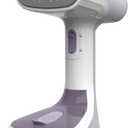 BLACK+DECKER Easy Store Pro Foldable Steamer, GS0311-0PD, 45-Second Heat Up, Extra Long Power Cord & Lint Remover Attachment, Powerful Steam Performance for Clothes, Drapes & Upholstery (Compact) Violet