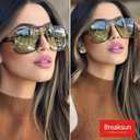 Retro Aviator Sunglasses for Women Men Trendy Classic 70s Square Aviator Sun Glasses Vintage Shades (A2 Green Leopard/Green)