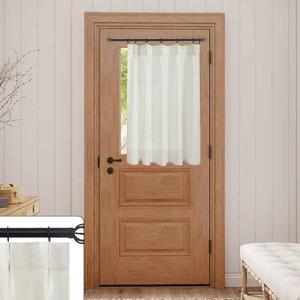 Front Door Curtain for Glass Window 40 Inch Length, Small Pre French Pinch Pleated Linen Sheer Short Curtains for Bedroom, 30x40 Long Front Door Curtain for Glass Window 40 Inch Length, Small Pre French Pinch Pleated Linen Sheer Short Curtains for Bedroom, 30x40 Long