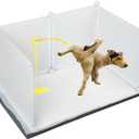 Dog Litter Box with High Walls,Indoor Dog Potty for Small to Medium Dogs Like Corgie French Bulldog,etc.No Spill Silicone Pee Pad Holder Tray for Dogs Work with Most Training Pads and Easy to Clean.