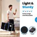 Clothing Storage Bags with Zipper - 4 Pack of Heavy Duty Moving Bags Extra Large - Dorm Storage Moving Tote Bag - Packing Bags for Moving Dorm Room Essentials, Pillows, Bedding & Blankets