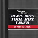 Precision Defined Professional Grade Tool Box Liner, 10 ft x 24", Black | Tool Box Drawer Liner, Shelf Liner Non Slip Mat, Thick Cabinet Shelf Liner, Toolbox Drawer Liner