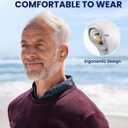 Hearing Aids for Seniors - Hearing Aid Rechargeable for Hearing Loss with Intelligent Noise Reduction,Invisible Audien Hearing Amplifier with Volume Control and Portable Charging Case-Black