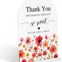 2 x Acrylic Wedding Signs Please Take a Treat Sign for Reception, 6x8" Arch Acrylic Dessert Table Decor, Love Is In Bloom & Baby In Bloom Decorations for Baby Shower Bridal Shower Engagement Party
