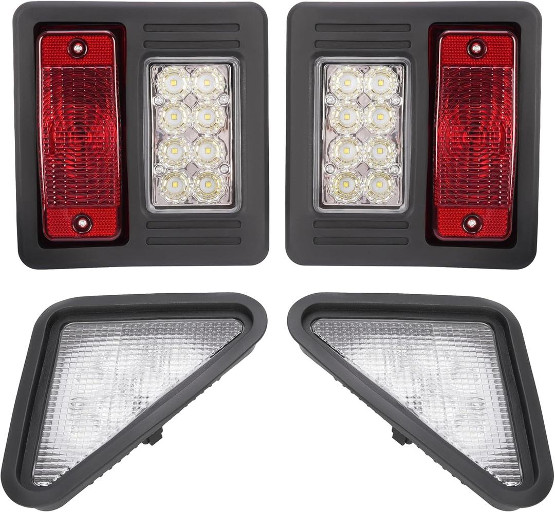 HECASA LED Light Kit Headlight & Tail Light Compatible with Bobcat Skid Steer Loader 751 753 763 Replacement for 7259523 7259524 6670284 6674400 6661353 6672276 6674401 Clear Lens + Red Lens Plastic