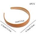 3 x WOVOWOVO Leather Headbands for Women, 1Inch Non Slip Soft PU Hair Head Bands Diademas Para Mujer De Moda Cute Beauty Fashion Hairbands Hair Accessories