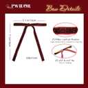 30 Pcs Velvet Christmas Tree Bows Decorations, Vintage Velvet Ribbon Bows with Twist Tie for Wreath Garland Gift Wrapping Indoor Outdoor Decor (Burgundy)