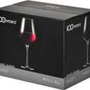Krosno Classic Red Wine Glasses Set of 6 pieces, 16.6 oz, Avant-Garde Collection, Crystal Glass Thin Rim Long Stem Unique Elegant Premium, Dishwasher Safe, Made in Europe