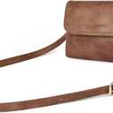 CHOLISS Small Crossbody Bags for Women, Vegan Leather Cell Phone Purse, Mini Travel Purse with Adjustable Strap (Retro Brown)