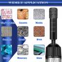 10Pcs 5mm Dry Diamond Drill Bits Set, Larouoba 3/16 Black Diamond Core Drill Bits for Tile Ceramic Marble Porcelain Stone Glass(not for Wood)