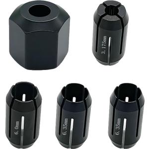 CN1 389244-00 389243-00 Collet Chuck and Nut Kit Replace for DeWalt DC550 DC551 DW660 Palm Router RotoZip spiral saw tools and Drywall routers(5packs)