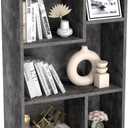 VECELO 5 Cube Modern Bookcases, 3 Tier Bookshelves, 31 Inch High Cubby Storage Organizer, Shelf Hight Up to 12.8 Inches Suit for Most Books,Grey