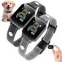 Dog Bark Collar for 2 Pack, Humane No Shock Barking Collar, Bark Collar for Small Medium Dogs, AUTO Barking Collar, Adjustable Beep Vibration Modes and 7 Sensitivity