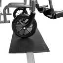 KMINA Wheelchair Door Threshold Ramp Thin, Non-Slip Surface, Rubber, Black, Patented, Rubber, Non Slip, 35.5"