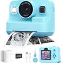 Dylanto Kids Camera Instant Print,1080P Kids Instant Cameras That Print Photos,Christmas Birthday Gifts for Girls Age 3-12,Portable Toy for 3 4 5 6 7 8 9 10 Year Old Girls Boys-Blue
