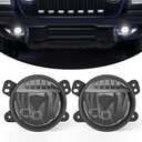 Kiwi Master OEM Style LED Fog Lights for Jeep Gladiator 2018-2025 Jeep Wrangler JL/4xe Willys Sahara Rubicon Accessories Replace # 82215163 Waterproof Bumper Lamps Assembly Kit, Pair