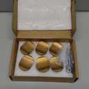 6 Pack Antique Brass zinc Alloy Solid Cabinet Knobs,Vintage Brass Single Hole Drawer Square knob Handles for Cabinets and Dresser Drawers Rustic