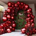 Burgundy Balloons Double Stuffed Wine Red Rose Red Balloon Arch Kit Maroon Garland Different Size For Wedding Birthday Baby Shower Anniversary Wine Party Decorations