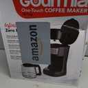 Gourmia 12 Cup One-Touch Coffee Maker Pause and Serve with Automatic Keep Warm, Easy View Water Window, Compact Design, Stainless Steel Accents, Black