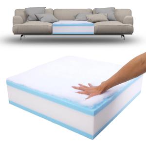 Memory Foam Couch Cushion Replacement 24"x27"x6", Thickness 5 Layer Sofa Cushions Replacement with Removable Cover, High Density 25D Upholstery Foam Replacement Couch Cushions