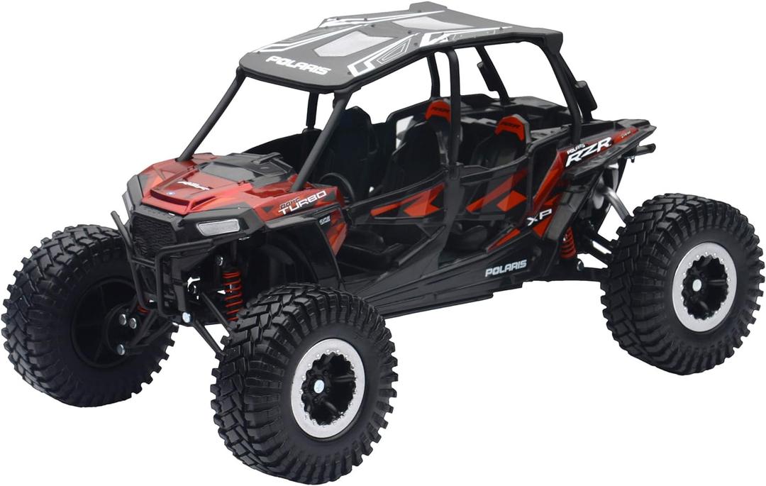 New-Ray 959-0125 Replica 1:18 Utv Polaris RZR 4 Turbo Xp Rc Red (57976B),Unisex Children