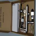 Flat Slot Storm Door Handle Complete Set, Mortise Keyed Lever Mount Latch with Deadbolt for Screen and Storm Doors, Polished Nickel