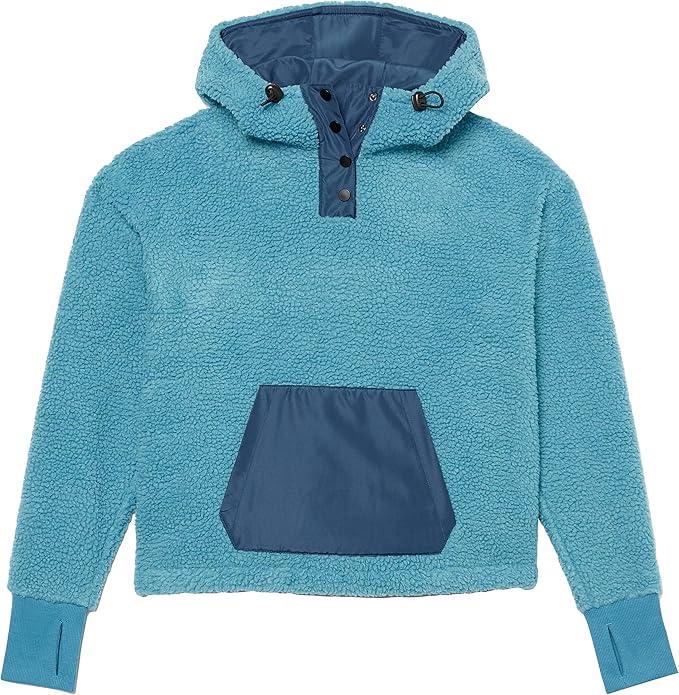Amazon Essentials Women's Teddy Fleece Quarter Button Hooded Jacket, XL