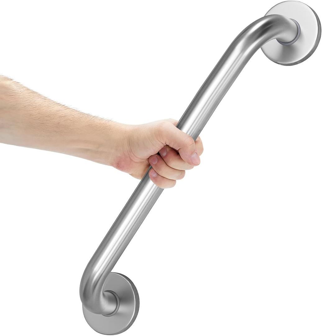 AmazerBath Grab Bars for Bathtubs and Showers Anti Slip, Shower Grab Bars for Seniors Stainless Steel, Handicap Grab Bars, Bath & Shower Grab Bars, Thickened Bar Holds 500LBS, 20" L x 1.25" D