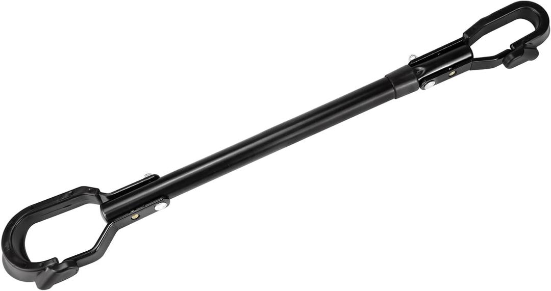 QWORK Bike Crossbar for Hanging Style Trunk or Hitch Racks, Black, One Size, Versatile Top Tube Adapter for Non, Traditional Bike Frames
