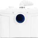 1200W Macerator Pump | PCB Function | Toilet Pump Upflush to 39.4ft/12 m,2800GPH Macerator Pump Toilet with 5 Water Inlets 2 Outlets for Basement, Laundry, Sink, Toilet/Pro (FLO900-TQS Pro)