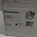 Homewerks 7117-02-HW Bathroom Fan Integrated LED Light Ceiling Mount Exhaust Ventilation 1.5 Sones 80 CFM, Frosted