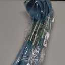 LIANYU Silicone Kitchen Cooking Utensils Set, 6Pcs Heat Resistant Kitchen Tools Spatula for Nonstick Cookware, Slotted Turner, Spoon, Soup Ladle, Pasta Server, Skimmer, Tongs, Blue