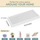 Silicone Countertop Tray  Large 11.8 Bathroom Vanity Organizer for Soap Dispenser, Lotion Bottles, Perfume, Candles, Keys  Shatterproof Sink Tray