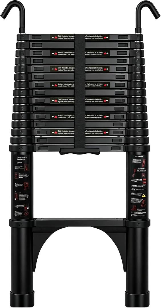 Treemoo Telescoping Ladder 20FT, Extension Ladder with Stabilizer