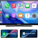 A-pple Carplay & Android Auto, 9 Inches Carplay Screen for Car with Light-Sensitive, Siri & G-oogle Assistant Voice Control, Mirror Link, Bluetooth,Suitable for Various Models
