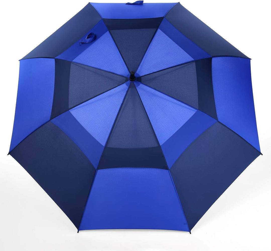 MRTLLOA Extra Large Golf Umbrella, 54/62/68/72 Inch Automatic Open, Oversize Double Canopy Vented Windproof Waterproof Sports Umbrellas for Rain