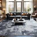 Area Rug 9x12 Washable Rugs Modern Abstract Area Rug Soft Non-Slip Non-Shedding Faux Wool Stain Resistant Floor Carpets for Living Room Bedroom Dining Room Kids Room Home Office (Grey)