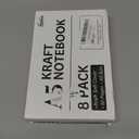 feela 8 Pack A5 Kraft Notebooks, 60 Lined Blank Pages Travel Journal Bulk, Soft Cover Notebooks for Women Girls Students, Making Plans Writing Memos Office School Supplies, 8.3 X 5.5 in