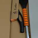 EcoNour 27" Aluminum Ice Scrapers for Car Windshield | Car Snow Scraper Window and Snow Brush with Ergonomic Foam Grip Winter Accessories (Orange)