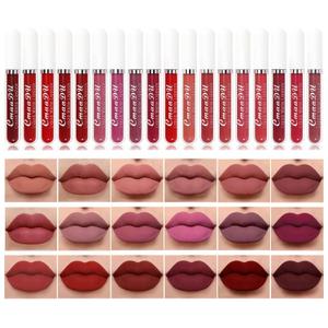 BONNIE CHOICE 18Pcs Matte Liquid Lipstick Set, Waterproof Long Lasting Non-Stick Cup Nude Lipstick Dark Red Lipstick for Women 24 Hour High Pigmented Lip Gloss Set Valentine's Day Gifts for Women